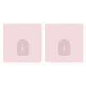Juego de 2 ganchos de pared adhesivos  rosa pastel MSV