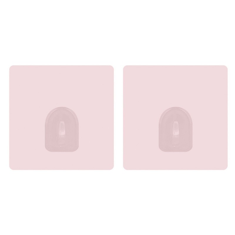 Set mit 2 repositionierbaren selbstklebenden Wandhaken in Pastellrosa MSV