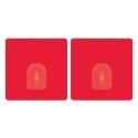 Set mit 2 repositionierbaren, selbstklebenden Wandhaken, Rot, MSV