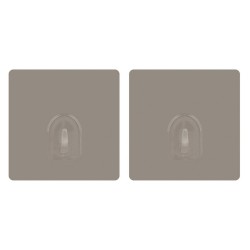 Lot de 2 Crochets adhésifs mural repositionnables Taupe MSV