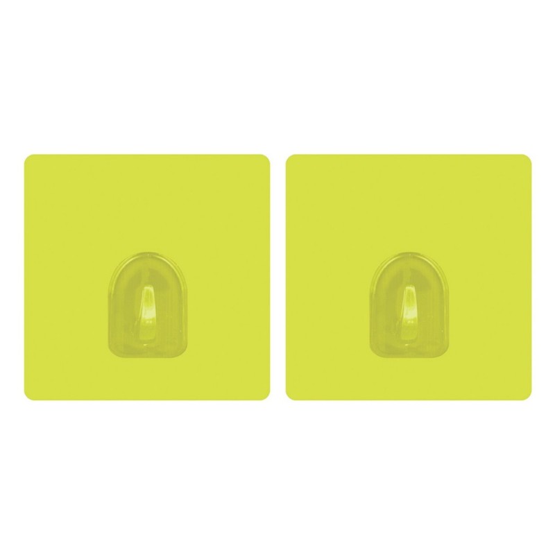 Juego de 2 ganchos de pared adhesivos  Verde Anis MSV