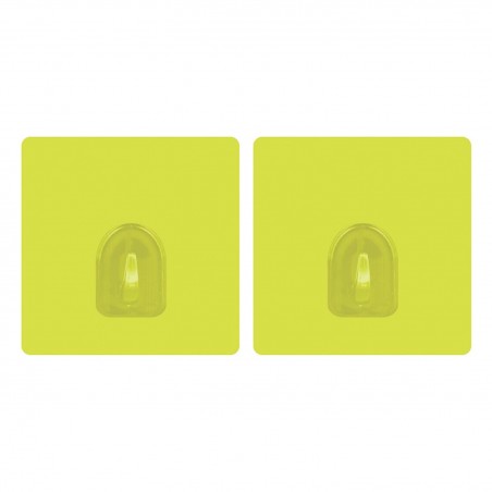 Set of 2 Repositionable Adhesive Wall Hooks Anis Green MSV