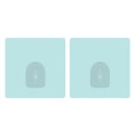Juego de 2 ganchos de pared adhesivos  Verde pastel MSV