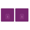 Juego de 2 ganchos de pared adhesivos  morado MSV