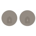 Lot de 2 crochets rond muraux repositionnables Beige MSV