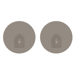 Juego de 2 ganchos de pared redondos  beige MSV