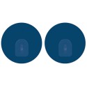 Juego de 2 ganchos de pared redondos  azul marino MSV