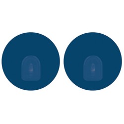 Set mit 2 repositionierbaren runden Wandhaken Marineblau MSV