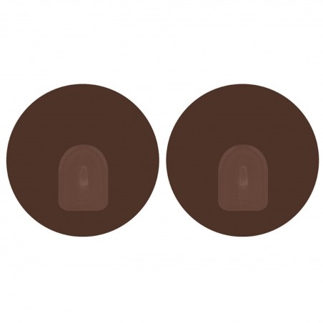 Juego de 2 ganchos de pared redondos  Chocolate MSV