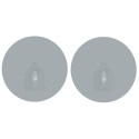 Juego de 2 ganchos de pared redondos  gris claro MSV
