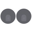 Juego de 2 ganchos de pared redondos  gris MSV
