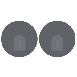 Juego de 2 ganchos de pared redondos  gris MSV