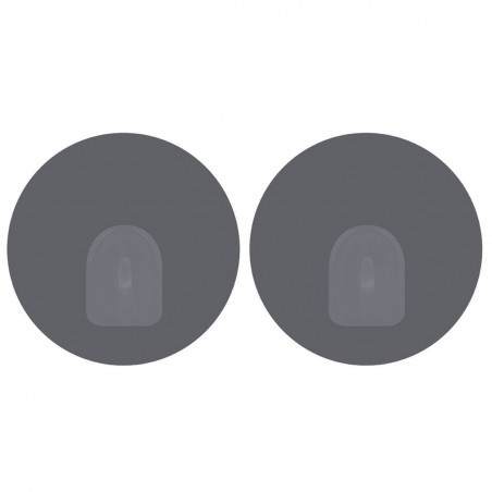 Lot de 2 crochets rond muraux repositionnables Gris MSV