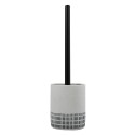 Toilettenbürste mit Halter aus Polyresin und Bambus YUMA Black and White Spirella