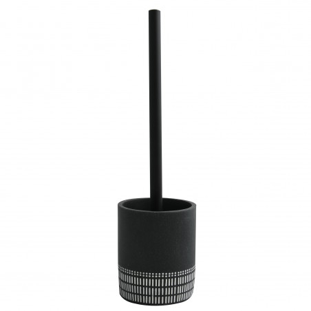 Scopino per WC con poliresina e supporto in bambù YUMA Spirella grigio scuro
