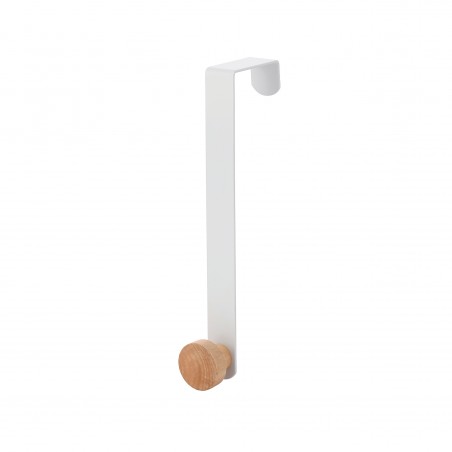 Porte serviette, patère NAYA Blanc mat & Bambou MSV