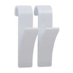 Lot de 2 crochets pour sèche serviettes Blanc MSV