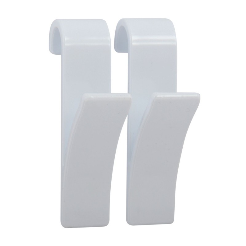 spirella Lot de 2 crochets pour sèche serviettes Blanc MSV