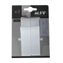 Lot de 2 crochets pour sèche serviettes Blanc MSV