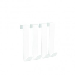 Lot de 4 crochets Blanc mat KESSY MSV