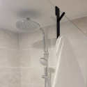 2 crochets patères doubles pour paroi de douche NOKO Noir mat MSV