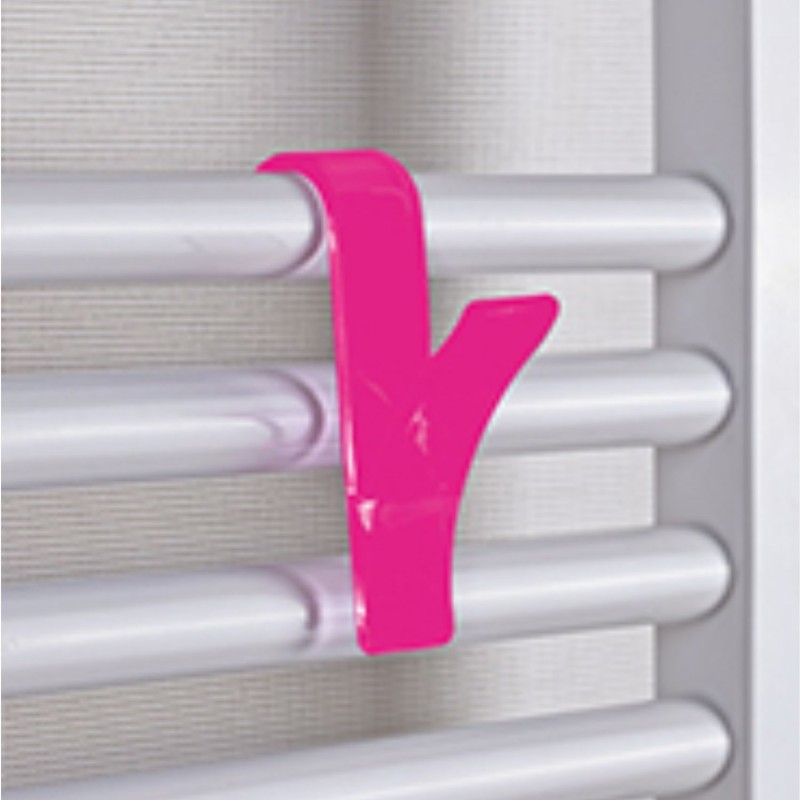 Set 2 ganci per portasciugamani Rosa MSV