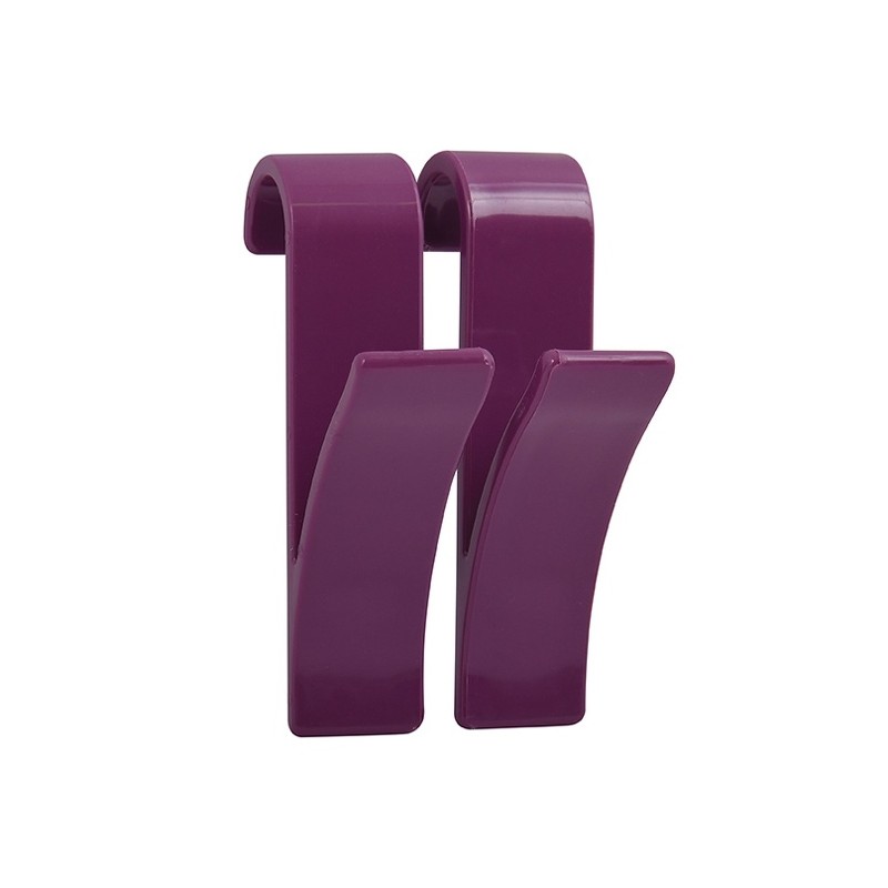Set of 2 hooks for towel dryers Purple MSV