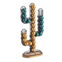 Distributore di cialde di cactus dal design industriale Legno e Acciaio ELIE Nero opaco MSV