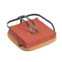 Toallero de mesa con barra de sujeción Diseño industrial Bambú y Acero ELIE Negro mate MSV