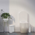 Set Poubelle à  pédale 5L & Brosse Wc AKIRA Blanc mat Spirella