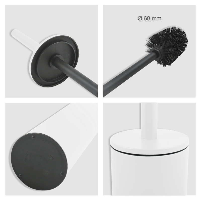 Set Poubelle à  pédale 5L & Brosse Wc AKIRA Blanc mat Spirella