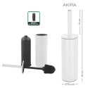 Set Poubelle à  pédale 5L & Brosse Wc AKIRA Blanc mat Spirella