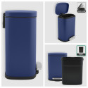 Set Poubelle à  pédale 5L & Brosse Wc AKIRA Bleu mat Spirella
