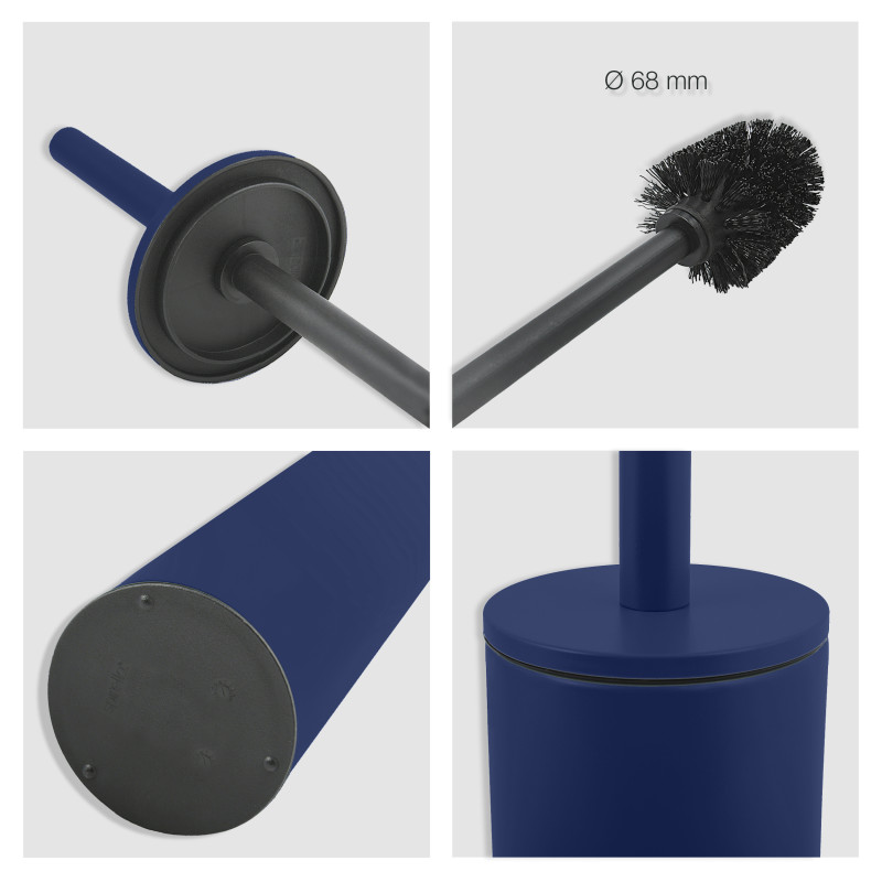 Set Poubelle à  pédale 5L & Brosse Wc AKIRA Bleu mat Spirella