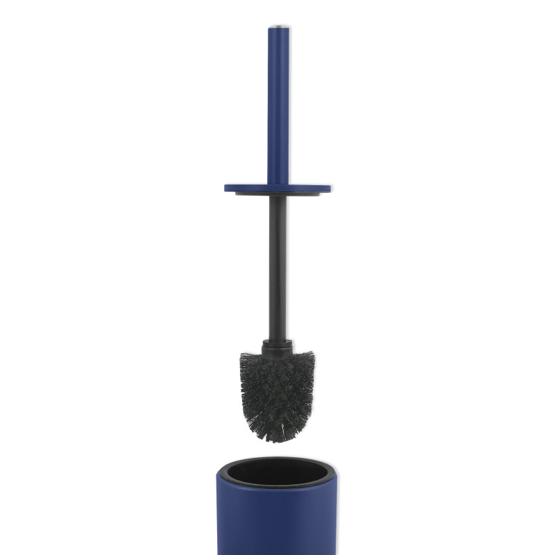 Set Poubelle à  pédale 5L & Brosse Wc AKIRA Bleu mat Spirella