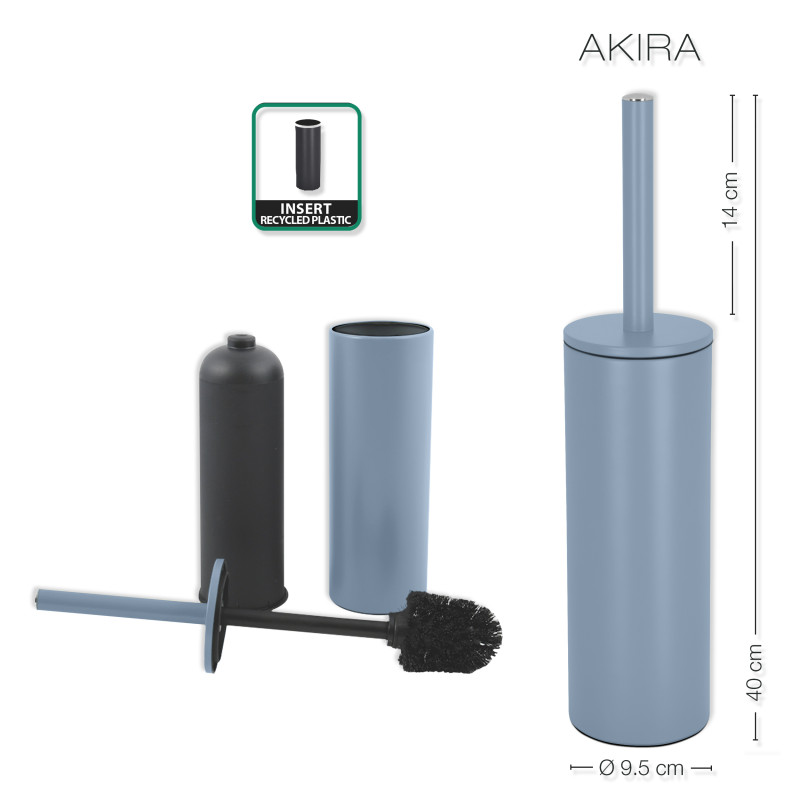 Set Poubelle à  pédale 5L & Brosse Wc AKIRA Fog mat Spirella