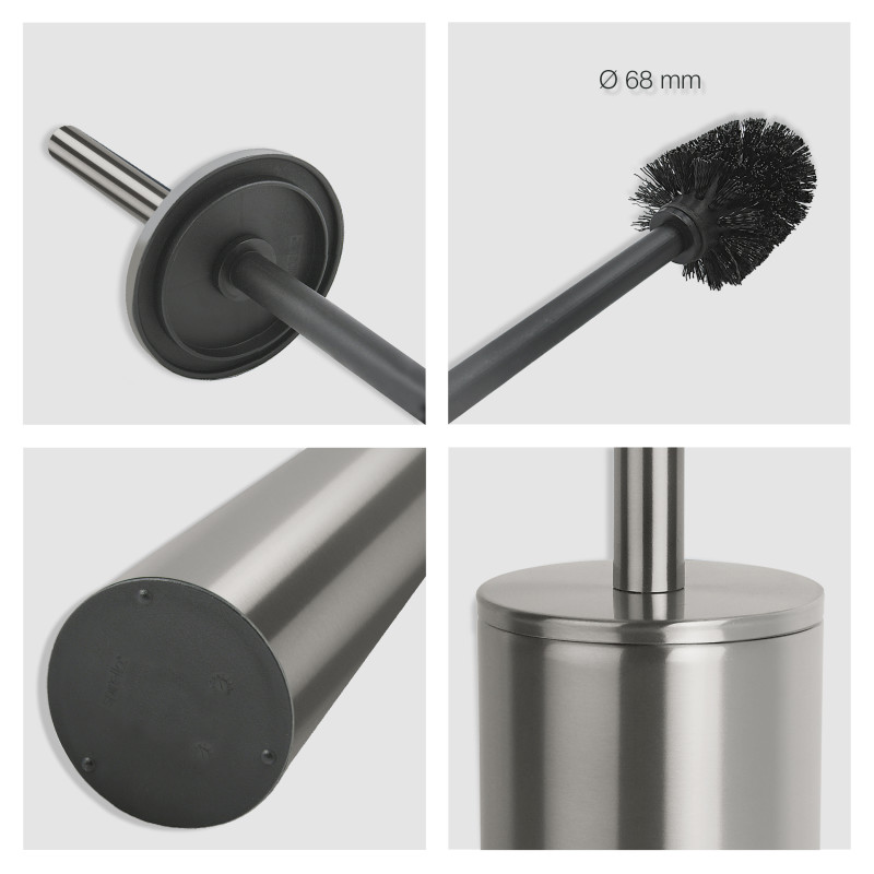 Set Poubelle à  pédale 5L & Brosse Wc AKIRA Inox Brossé Spirella
