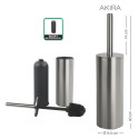 Set Poubelle à  pédale 5L & Brosse Wc AKIRA Inox Brossé Spirella