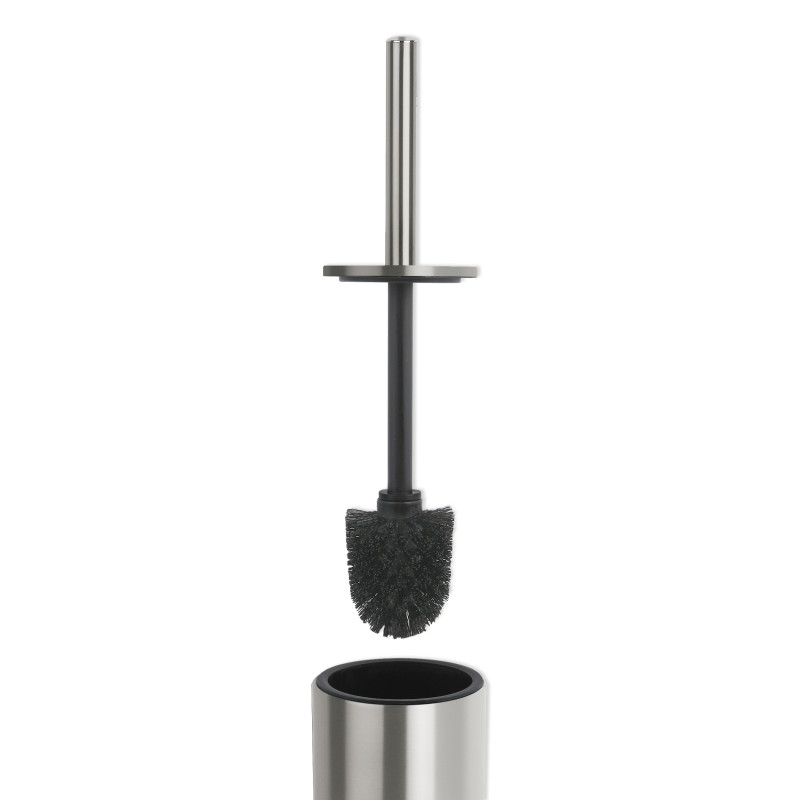 Set Poubelle à  pédale 5L & Brosse Wc AKIRA Inox Brossé Spirella