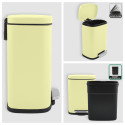 Set Poubelle à  pédale 5L & Brosse Wc AKIRA Jaune mat Spirella