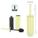 Set Poubelle à  pédale 5L & Brosse Wc AKIRA Jaune mat Spirella