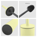 Set Poubelle à  pédale 5L & Brosse Wc AKIRA Jaune mat Spirella