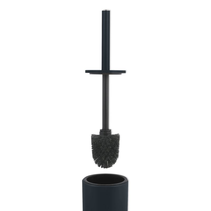 Set Poubelle à  pédale 5L & Brosse Wc AKIRA Noir mat Spirella