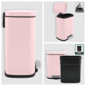 Set Poubelle à  pédale 5L & Brosse Wc AKIRA Rose Pastel mat Spirella