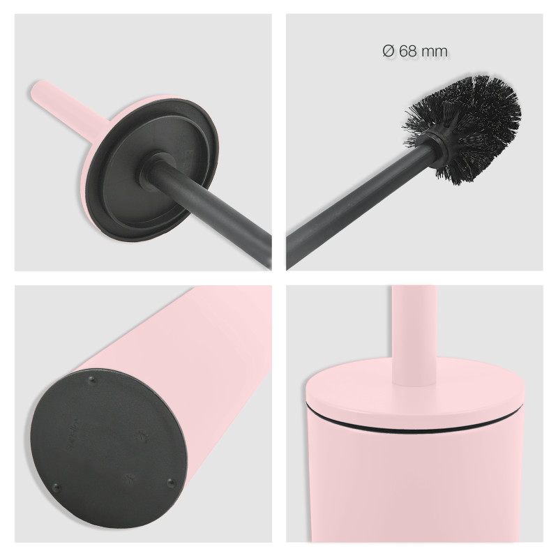 Set Poubelle à  pédale 5L & Brosse Wc AKIRA Rose Pastel mat Spirella