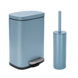 Set Poubelle à  pédale 5L & Brosse Wc AKIRA Fog mat Spirella