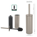 Set Poubelle à  pédale 5L & Brosse Wc AKIRA Taupe mat Spirella