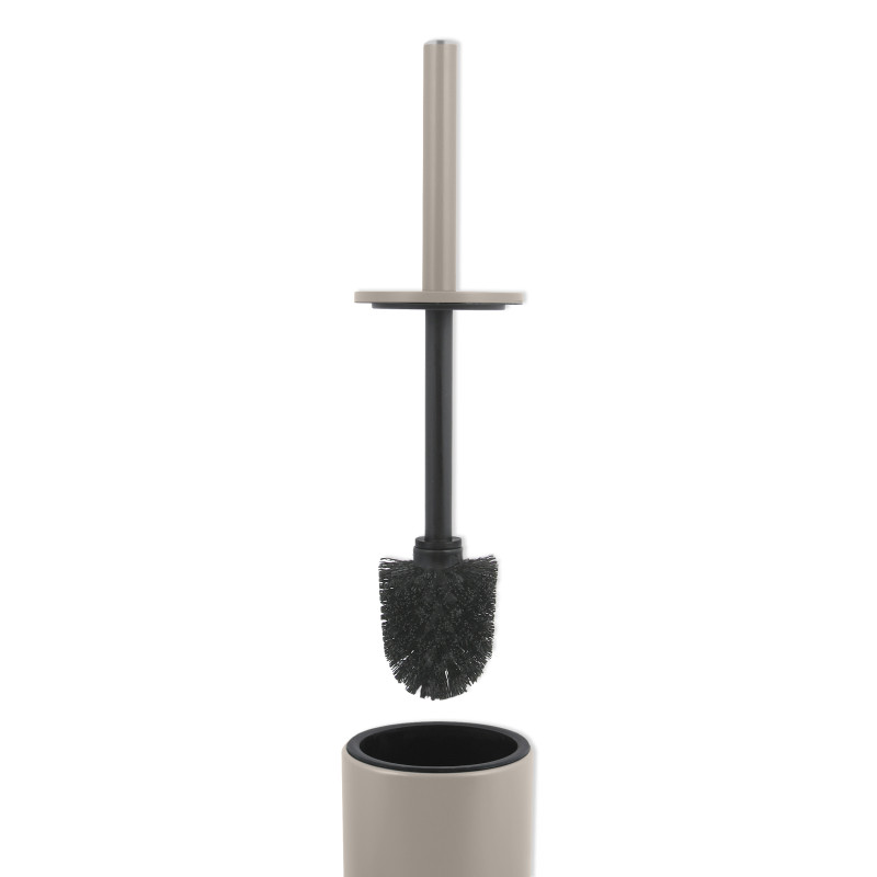 Set Poubelle à  pédale 5L & Brosse Wc AKIRA Taupe mat Spirella