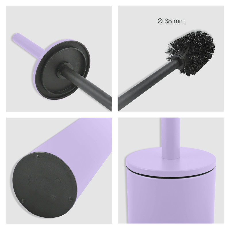 Set Poubelle à  pédale 5L & Brosse Wc AKIRA Lavande mat Spirella