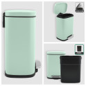 Spirella Set Poubelle à  pédale 5L & Brosse Wc AKIRA Vert Glacé Mat